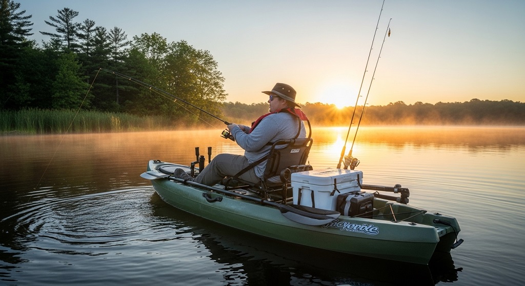 heavy person fishing kayak standing casting platform